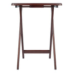 Ensemble de 4 tables d'appoint pliantes en noyer antique riche de 65,4 cm