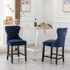Tabouret de comptoir Carter 24 Wingback Tufted Nailhead (lot de 2)