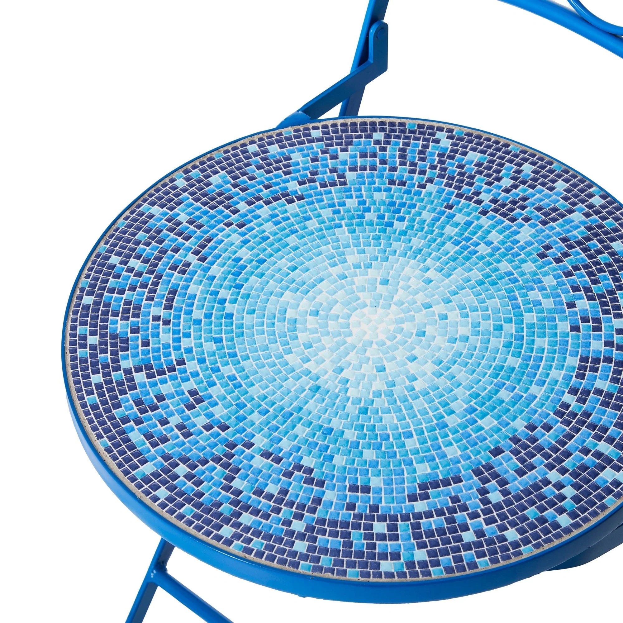 Ensemble bistrot pliant en métal Glitzhome pour extérieur, 3 pièces, table et chaises de patio