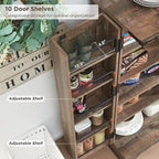 47 armoire de cuisine de ferme, buffet de rangement avec portes de grange - N/A