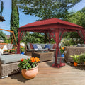 Tonnelle escamotable en acier Cozywor de 3,35 m x 3,35 m avec moustiquaire
