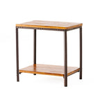 Table d'appoint Ronan Wood Rustic Metal par Christopher Knight Home