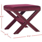 SAFAVIEH Shavonne Ottoman banc en X