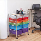 Chariot de rangement à roulettes 12 tiroirs ECR4Kids Everyday, Organisateur mobile