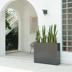 Jardinière métallique robuste pour plantes d'extérieur, 38 po L x 10 po l x 30 po H, jardinière-diviseur en métal, longue et haute - 38x30x10