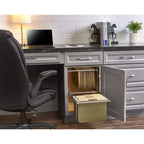 Rev-A-Shelf Système de rangement à 2 niveaux pour tiroir-classeur de 14,5 po pour dossiers de format lettre et légal, pour bureau à domicile ou rangement, chrome, RAS-FD-KIT