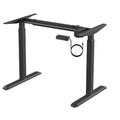 Monoprice Height Adjustable Sit-Stand Riser Table Desk Frame - Black With Electric Single Motor, Compatible With Desktops From 39in-63in Wide