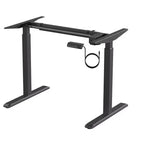 Monoprice Height Adjustable Sit-Stand Riser Table Desk Frame - Black With Electric Single Motor, Compatible With Desktops From 39in-63in Wide
