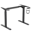 Cadre de bureau élévateur Monoprice à hauteur réglable assis-debout – Noir avec moteur électrique simple, compatible avec les plateaux de 99 cm à 160 cm de large