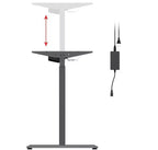 Cadre de bureau élévateur Monoprice à hauteur réglable assis-debout – Noir avec moteur électrique simple, compatible avec les plateaux de 99 cm à 160 cm de large