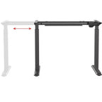 Cadre de bureau élévateur Monoprice à hauteur réglable assis-debout – Noir avec moteur électrique simple, compatible avec les plateaux de 99 cm à 160 cm de large