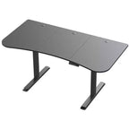 Cadre de bureau élévateur Monoprice à hauteur réglable assis-debout – Noir avec moteur électrique simple, compatible avec les plateaux de 99 cm à 160 cm de large