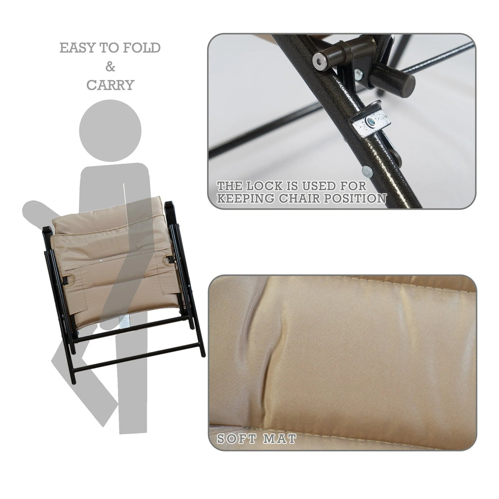Kozyard Elsa Ensemble de 3 Meubles de Patio Extérieur Pliables Rembourrés
