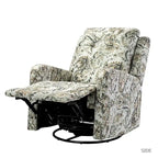 Fauteuil inclinable pivotant manuel Arlette Contemporary Floral avec dossier capitonné