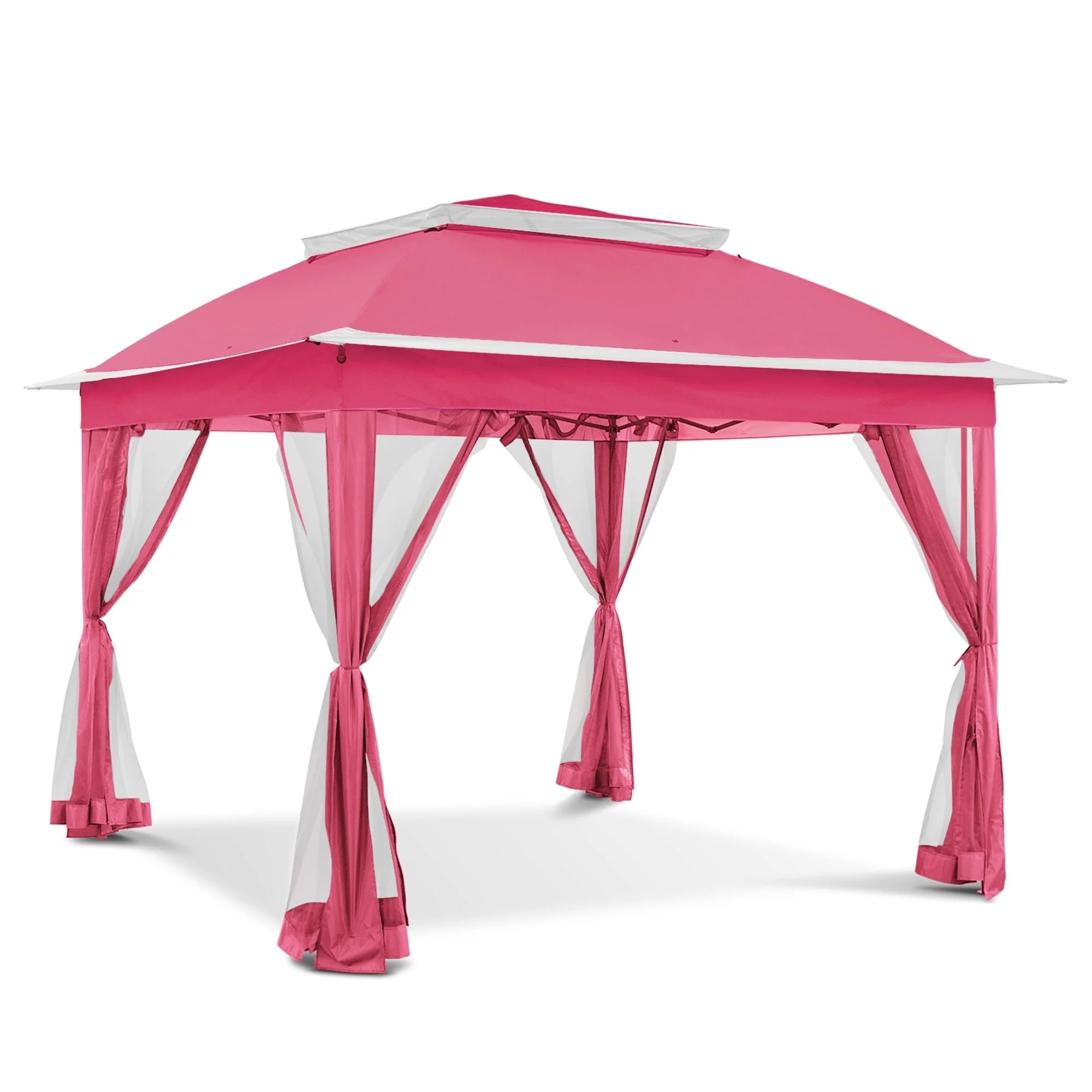 Tonnelle escamotable en acier Cozywor de 3,35 m x 3,35 m avec moustiquaire