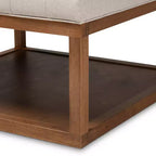 Alvere Pouf Repose-Pieds Noyer - Baxton Studio