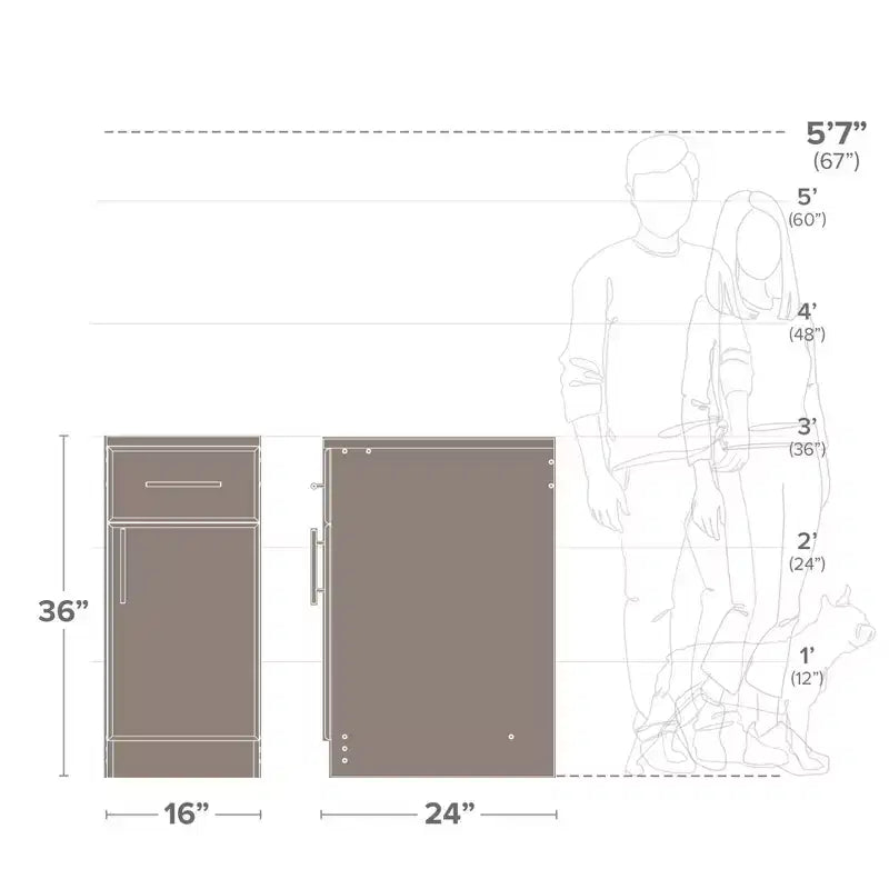 Meuble bas 16 po Elite - Prepac