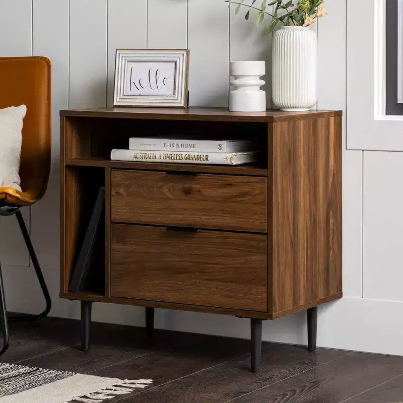 Table de chevet de rangement moderne Rockwell - Saracina Home