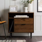 Table de chevet de rangement moderne Rockwell - Saracina Home