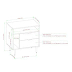 Table de chevet de rangement moderne Rockwell - Saracina Home
