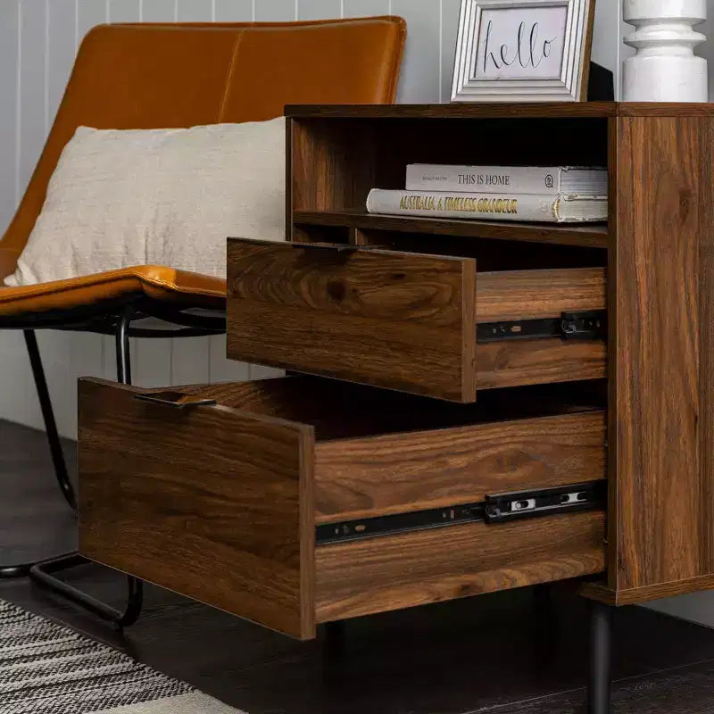 Table de chevet de rangement moderne Rockwell - Saracina Home