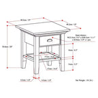 Table d'appoint en bois massif 19 Mansfield - Wyndenhall