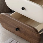 Table de chevet bicolore moderne avec tiroirs de rangement
