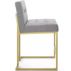 Tabouret de bar en acier inoxydable doré avec revêtement en tissu Privy - Modway