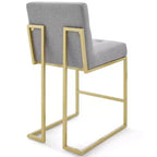Tabouret de bar en acier inoxydable doré avec revêtement en tissu Privy - Modway