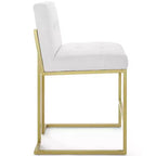 Tabouret de bar en acier inoxydable doré avec revêtement en tissu Privy - Modway