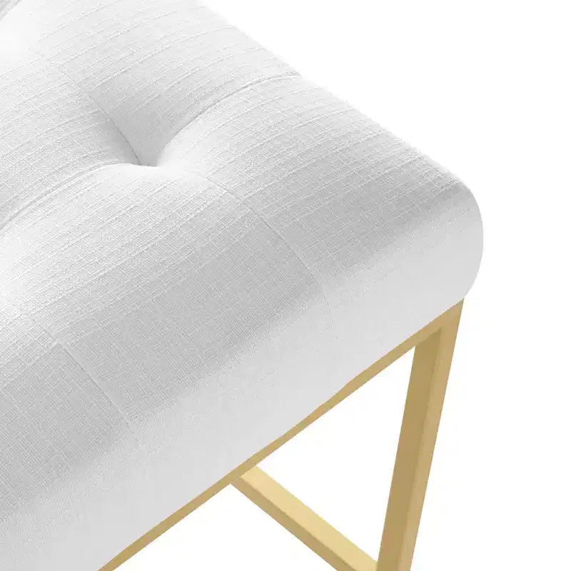 Tabouret de bar en acier inoxydable doré avec revêtement en tissu Privy - Modway