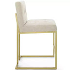 Tabouret de bar en acier inoxydable doré avec revêtement en tissu Privy - Modway