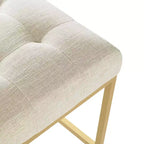Tabouret de bar en acier inoxydable doré avec revêtement en tissu Privy - Modway