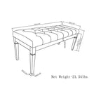 Banc de rangement Hopewell 48 po à boutons - WyndenHall