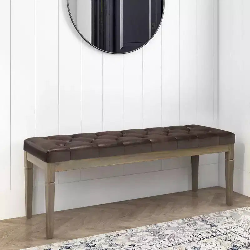Banc de rangement Hopewell 48 po à boutons - WyndenHall
