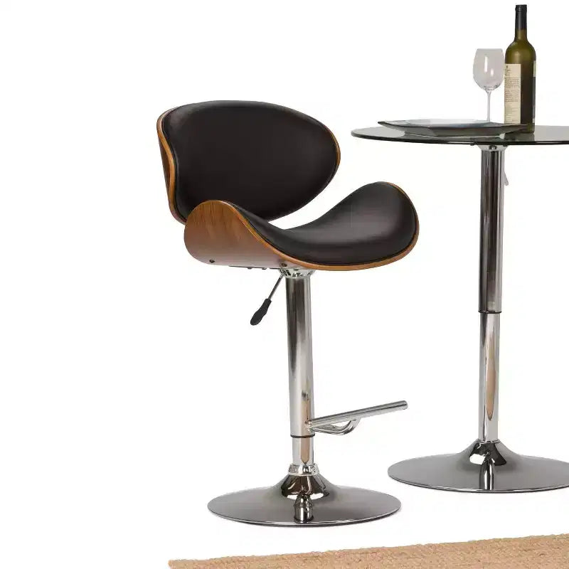 Tabouret de bar Avondale Bentwood à hauteur réglable et vérin à gaz - WyndenHall