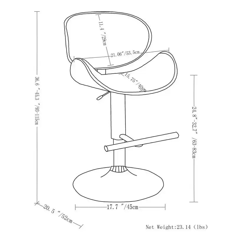 Tabouret de bar Avondale Bentwood à hauteur réglable et vérin à gaz - WyndenHall