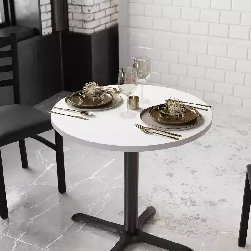Dessus de table rond Flash Furniture de 30 po avec dessus stratifié réversible
