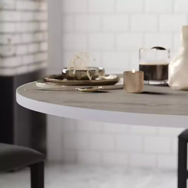 Dessus de table rond Flash Furniture de 30 po avec dessus stratifié réversible