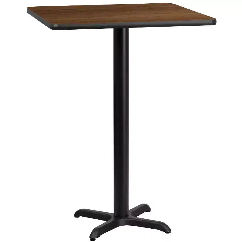Flash Furniture 30'' Square Laminate Table Top with 22'' x 22'' Bar Height Table Base