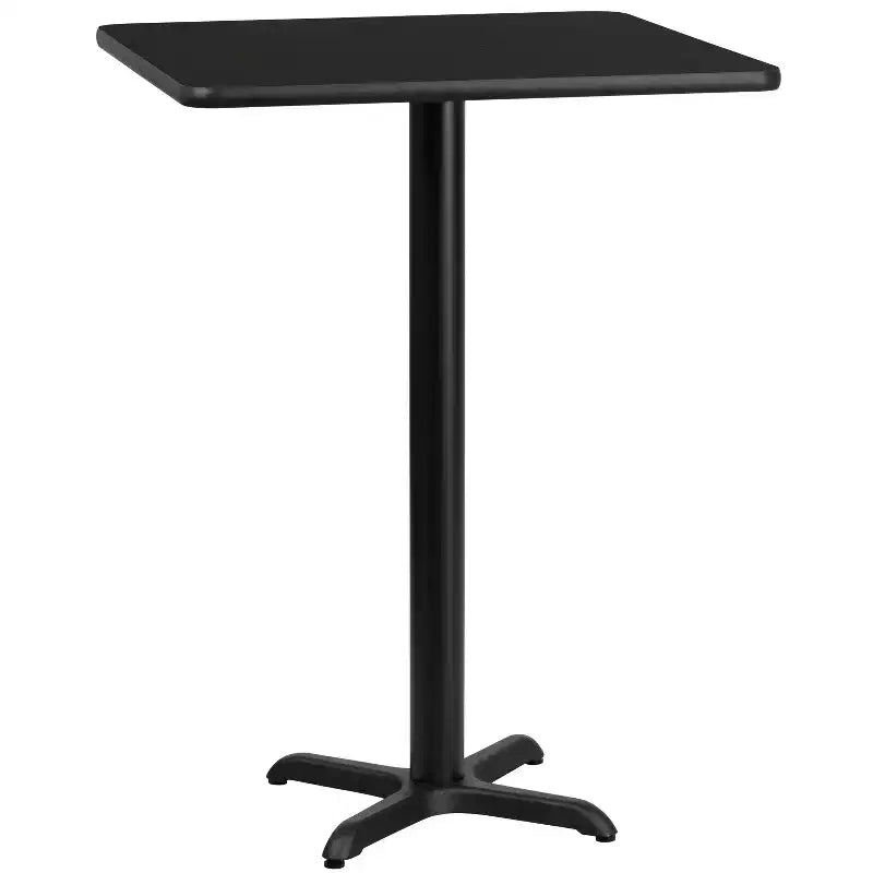 Flash Furniture Dessus de table carré stratifié de 30 po avec base de table hauteur bar de 22 po x 22 po