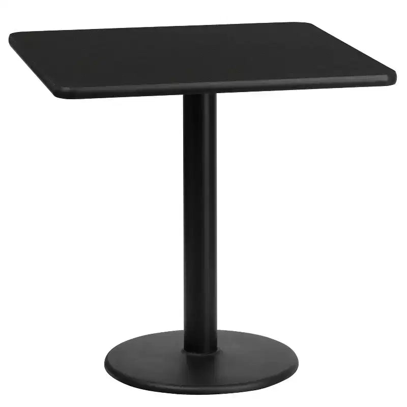 Flash Furniture 24'' Square Laminate Table Top with 18'' Round Table Height Base