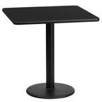 Flash Furniture 24'' Square Laminate Table Top with 18'' Round Table Height Base