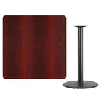 Plateau de table carré stratifié Flash Furniture 42'' avec base de table ronde hauteur bar 24''