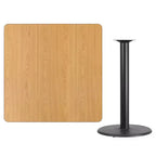 Plateau de table carré stratifié Flash Furniture 42'' avec base de table ronde hauteur bar 24''