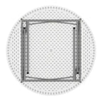 Table pliante ronde en plastique blanc granit de 4 pieds Flash Furniture