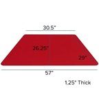 Flash Furniture Table d'activité trapézoïdale en stratifié thermique de 29"W x 57"L - Pieds réglables en hauteur standard