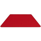 Flash Furniture Table d'activité trapézoïdale en stratifié thermique de 29"W x 57"L - Pieds réglables en hauteur standard