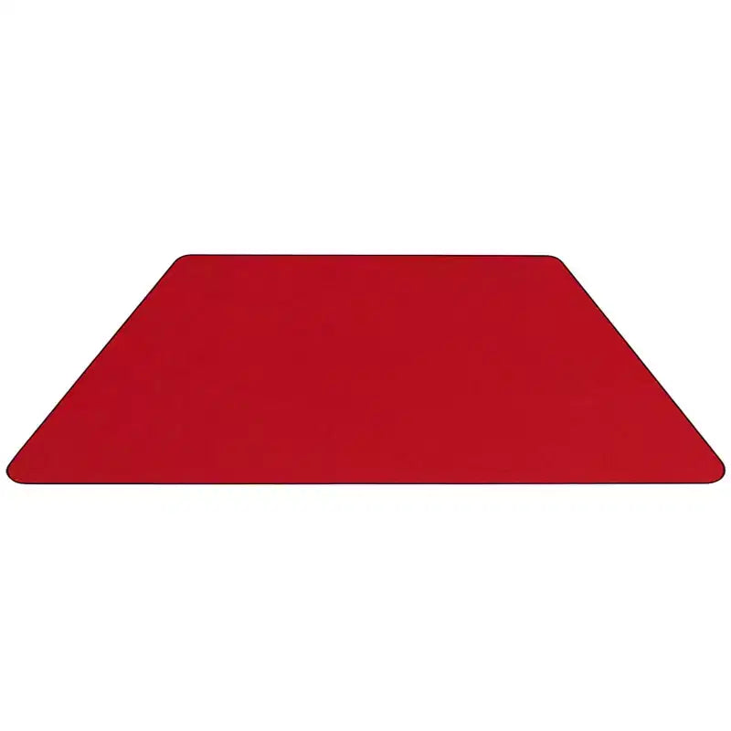 Flash Furniture Table d'activité trapézoïdale en stratifié thermique de 29"W x 57"L - Pieds réglables en hauteur standard