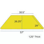 Flash Furniture Table d'activité trapézoïdale en stratifié thermique de 29"W x 57"L - Pieds réglables en hauteur standard